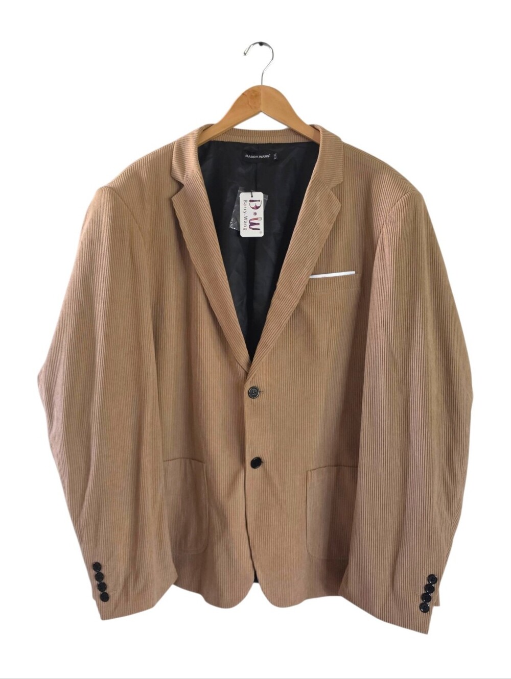 Barry Wang Vintage Corduroy Blazer Jacket Business Casual Sport Coat Professor